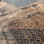 mosaic floor an UNL archeological team has uncovered in Turkey. July, 2019.