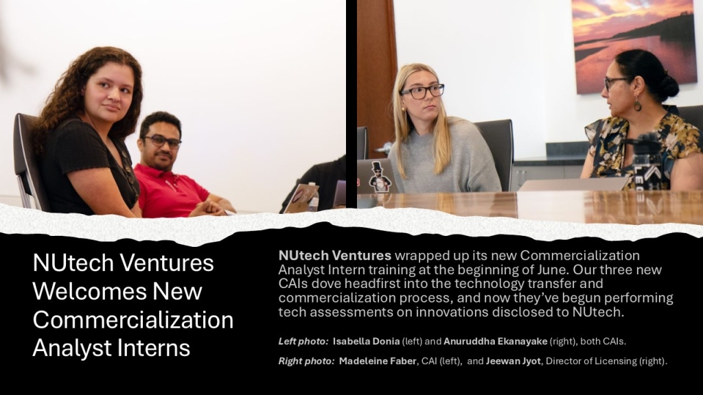 NUtech Ventures Welcomes New Commercialization Analyst Interns