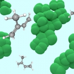 rendering of methane-producing microorganisms and molecules of isoprene