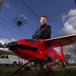 Justin Bradley with drone