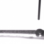 microscopic droplet of water being dropped on elastic silicone film