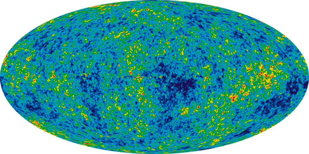 map of cosmic background radiation when universe was less than 400,000 years old