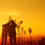 stock image of two people against sky