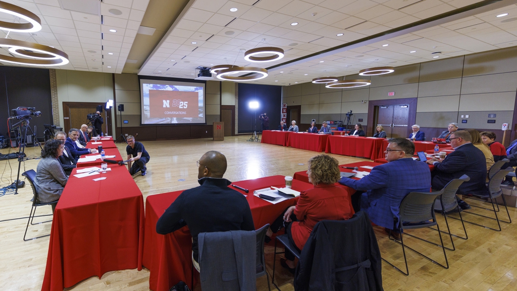 campus administrators at conference table