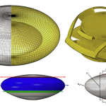 Renderings of a model showing focus