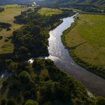 Nebraska river aerial view