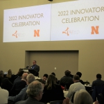 Bob Wilhelm speaking to Innovator Celebration