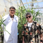 Edgar Cahoon and Thomas Clemente in greenhouse