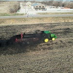 biochar applied to farmland with manure spreader