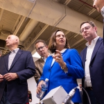 members of congressional delegation Don Bacon, Pete Ricketts, Adrian Smith, Deb Fischer, Mike Flood and professor Joe Luck