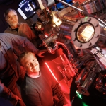 Craig Zuhlke, George Gogos and Graham Kaufman with laser