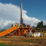 drill rig in Amazon River Basin