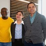 Deogratias Musoke, Ni Ketut Wilmayani and Alex Mason standing together