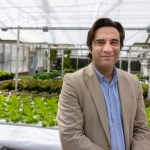 Patricio Grassini in greenhouse