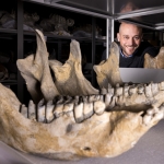 Ashley Poust with fossils