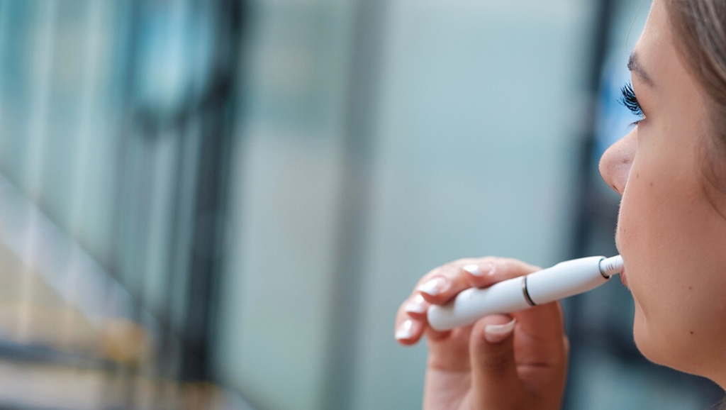 woman vaping